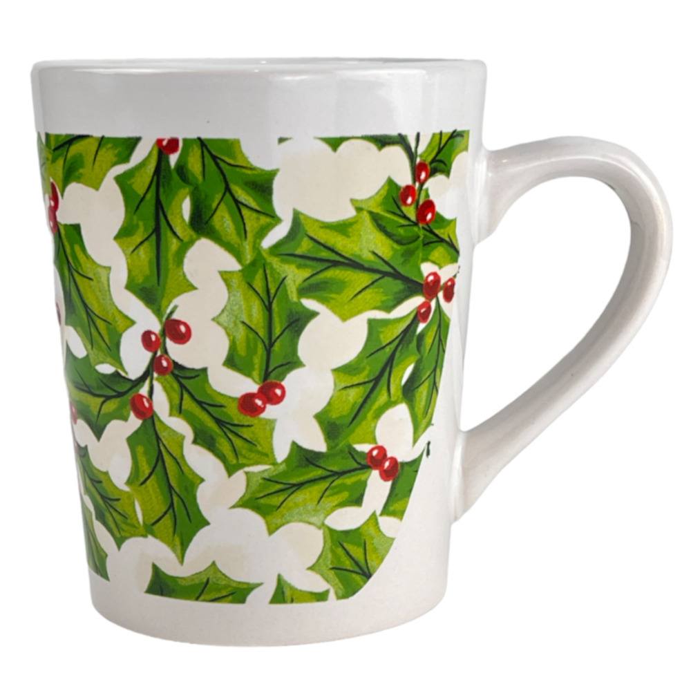 Royal Norkfolk Christmas Coffee Tea Mug Holly Leaves Berries 16oz